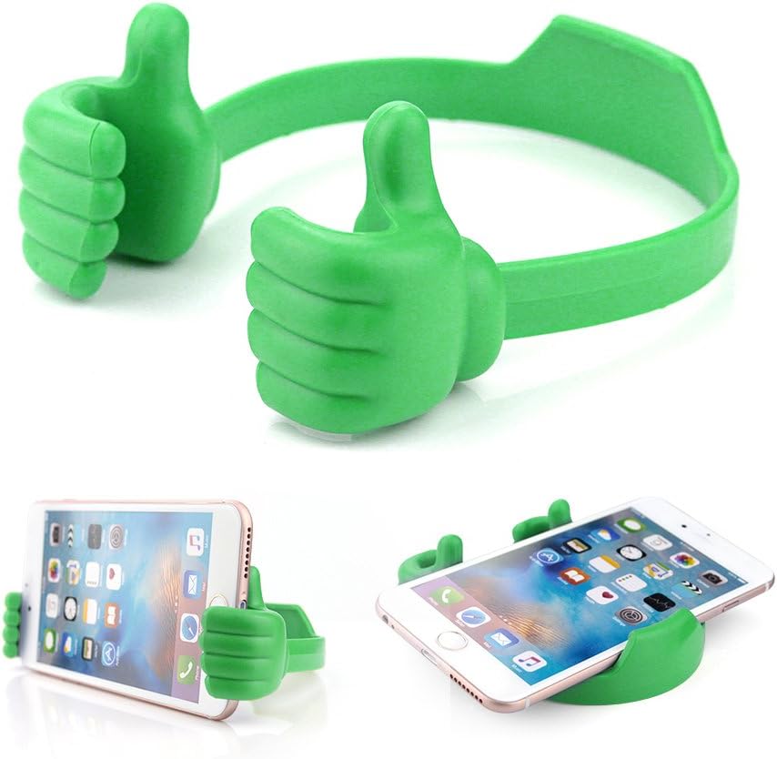 8 Pcs Thumbs up Cell Phone Holder, Adjustable Silicone Tablet Stand, Multi Colors Portable Desktop OK Stands Compatible for Smart Phones iPhone iPad Mini Huawei Samsung Galaxy — view 4